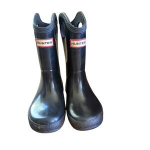 Kids Hunter Rain Boots Black Wellies UK 7 / US 8 Toddler Waterproof Shoes Black